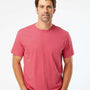 Kastlfel Mens Recycled Soft Short Sleeve Crewneck T-Shirt - Red - NEW