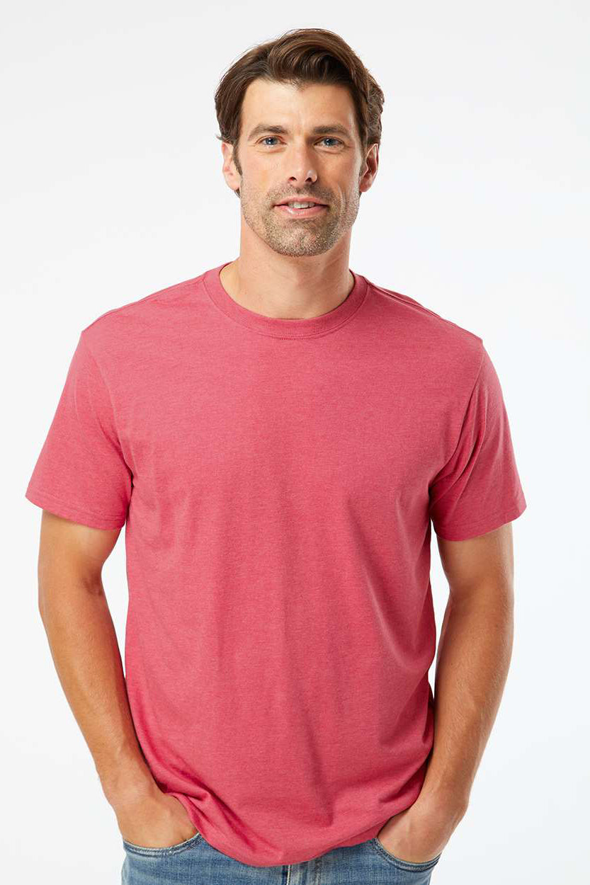 Kastlfel 2010 Mens Recycled Soft Short Sleeve Crewneck T-Shirt Red Model Front