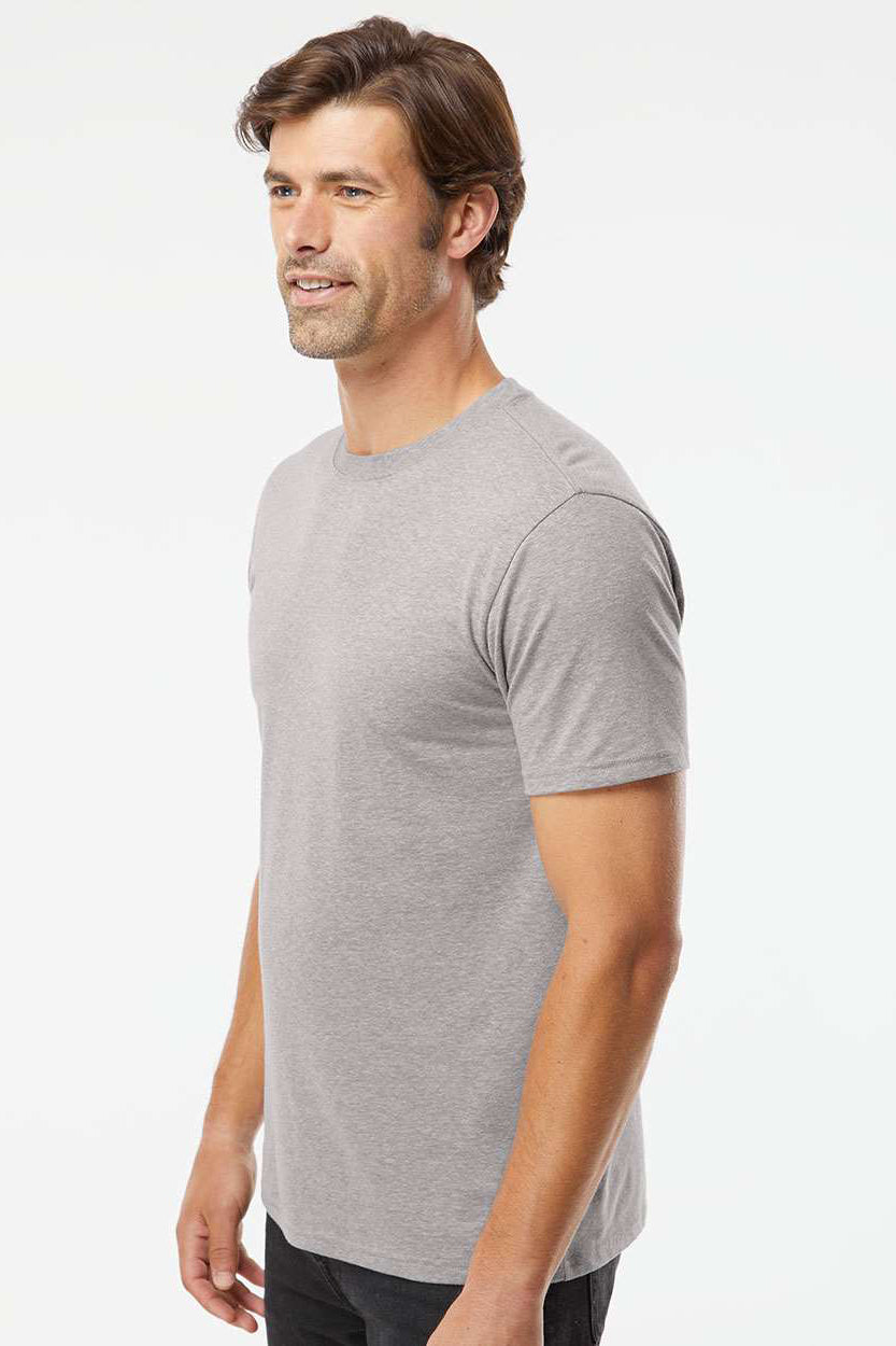 Kastlfel 2010 Mens Recycled Soft Short Sleeve Crewneck T-Shirt Steel Grey Model Side