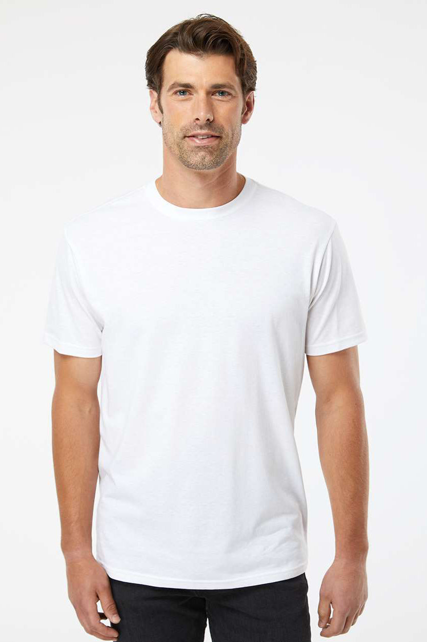 Kastlfel 2010 Mens Recycled Soft Short Sleeve Crewneck T-Shirt White Model Front