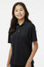 Paragon 108Y Youth Saratoga Performance Moisture Wicking Mini Mesh Short Sleeve Polo Shirt Black Model Front