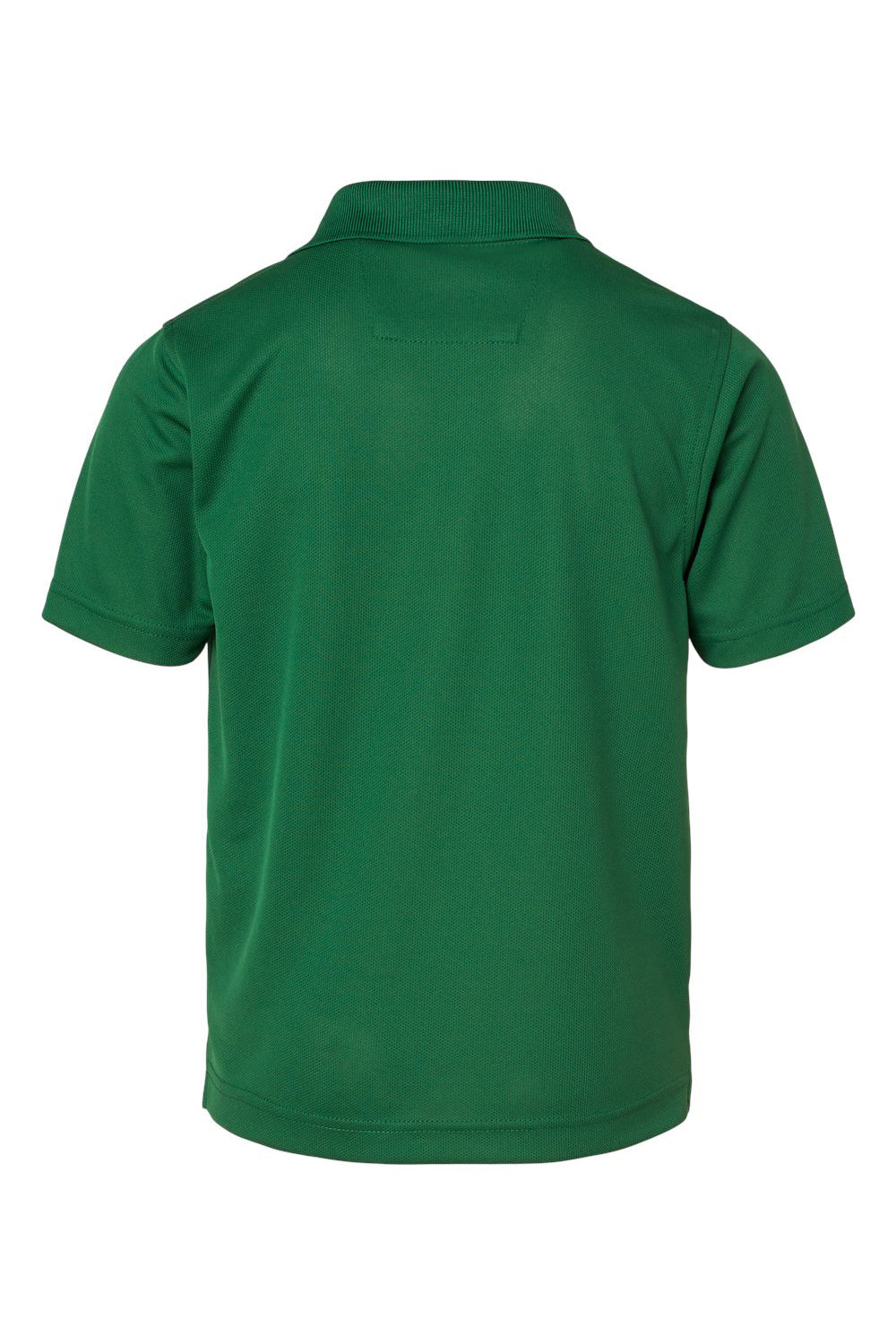 Paragon 108Y Youth Saratoga Performance Moisture Wicking Mini Mesh Short Sleeve Polo Shirt Hunter Green Flat Back