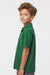 Paragon 108Y Youth Saratoga Performance Moisture Wicking Mini Mesh Short Sleeve Polo Shirt Hunter Green Model Side