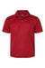 Paragon 108Y Youth Saratoga Performance Mini Mesh Short Sleeve Polo Shirt Red Flat Front