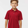 Paragon Youth Saratoga Performance Moisture Wicking Mini Mesh Short Sleeve Polo Shirt - Red - NEW