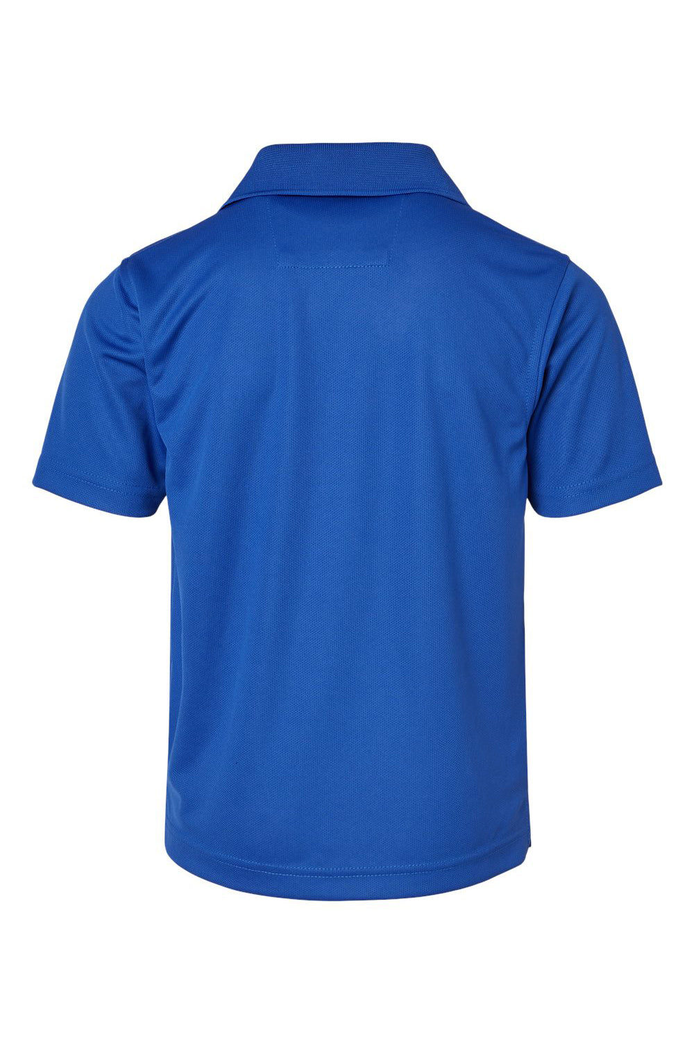 Paragon 108Y Youth Saratoga Performance Moisture Wicking Mini Mesh Short Sleeve Polo Shirt Royal Blue Flat Back