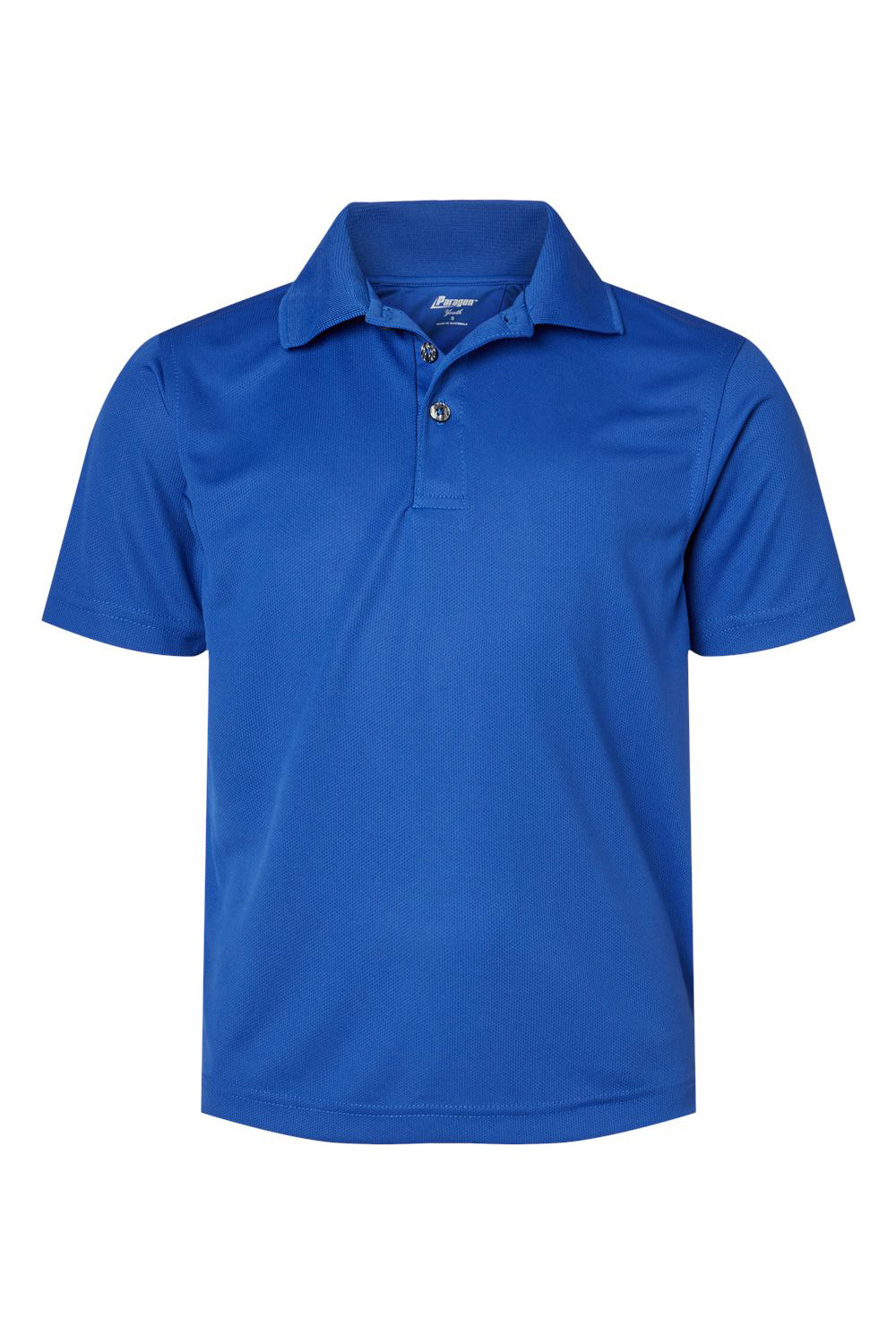 Paragon 108Y Youth Saratoga Performance Moisture Wicking Mini Mesh Short Sleeve Polo Shirt Royal Blue Flat Front