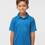 Paragon Youth Saratoga Performance Moisture Wicking Mini Mesh Short Sleeve Polo Shirt - Turquoise Blue - NEW