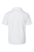 Paragon 108Y Youth Saratoga Performance Moisture Wicking Mini Mesh Short Sleeve Polo Shirt White Flat Back