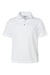 Paragon 108Y Youth Saratoga Performance Moisture Wicking Mini Mesh Short Sleeve Polo Shirt White Flat Front