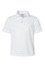 Paragon 108Y Youth Saratoga Performance Mini Mesh Short Sleeve Polo Shirt White Flat Front