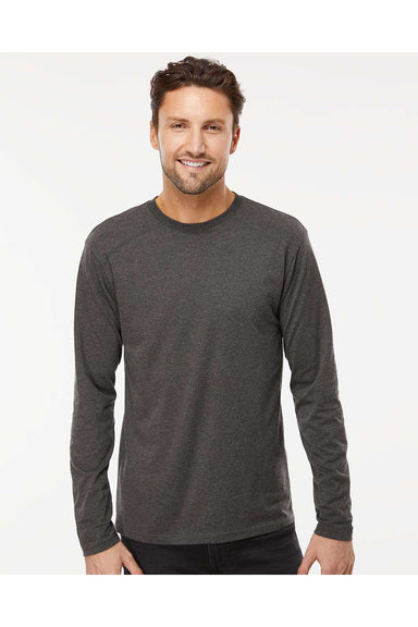 Kastlfel 2016 Mens RecycledSoft Long Sleeve Crewneck T-Shirt Carbon Grey Model Front