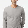 Kastlfel Mens Recycled Soft Long Sleeve Crewneck T-Shirt - Steel Grey