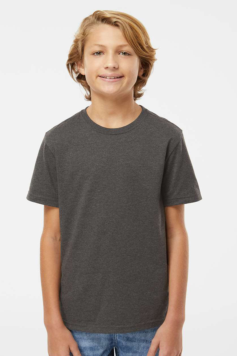 Kastlfel 2015 Youth Recycled Soft Short Sleeve Crewneck T-Shirt Carbon Grey Model Front