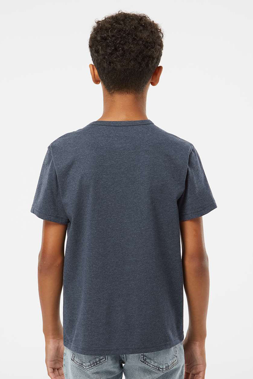 Kastlfel 2015 Youth Recycled Soft Short Sleeve Crewneck T-Shirt Midnight Blue Model Back