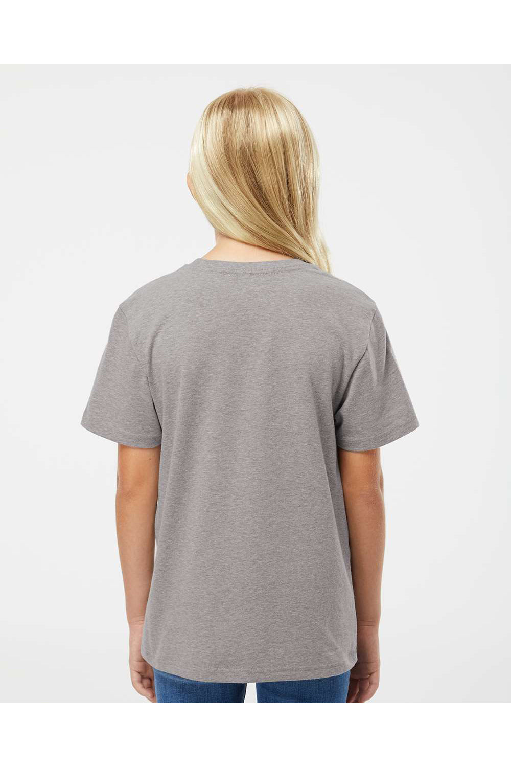 Kastlfel 2015 Youth RecycledSoft Short Sleeve Crewneck T-Shirt Steel Grey Model Back