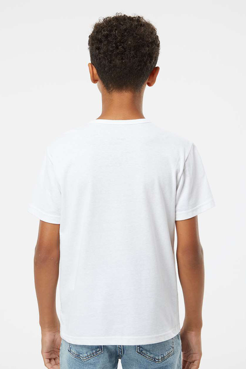 Kastlfel 2015 Youth Recycled Soft Short Sleeve Crewneck T-Shirt White Model Back