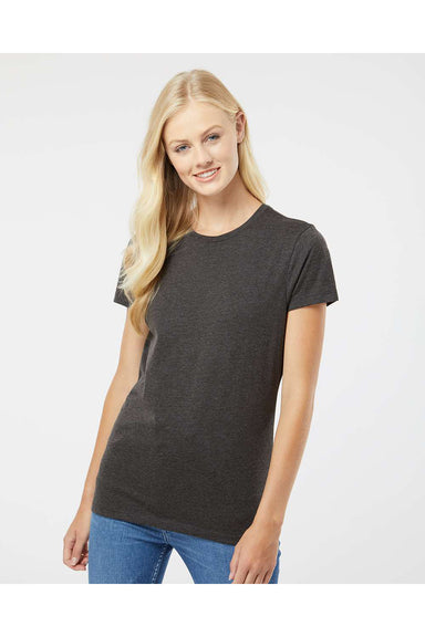Kastlfel 2021 Womens RecycledSoft Short Sleeve Crewneck T-Shirt Carbon Grey Model Front