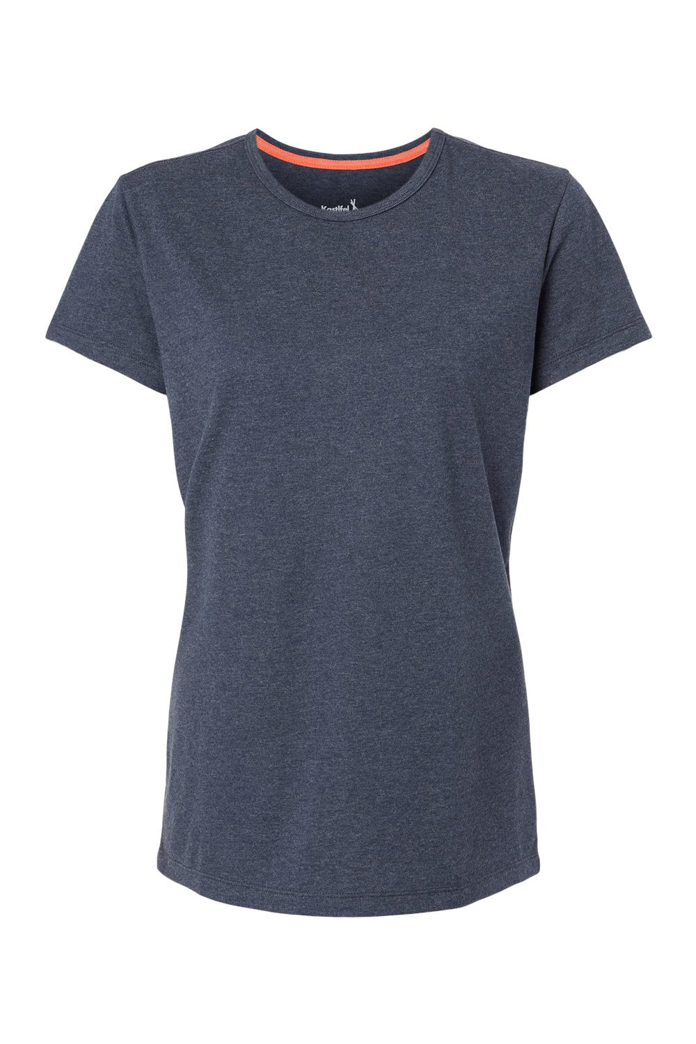 Kastlfel 2021 Womens Recycled Soft Short Sleeve Crewneck T-Shirt Midnight Blue Flat Front