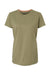 Kastlfel 2021 Womens RecycledSoft Short Sleeve Crewneck T-Shirt Moss Green Flat Front