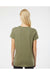 Kastlfel 2021 Womens RecycledSoft Short Sleeve Crewneck T-Shirt Moss Green Model Back