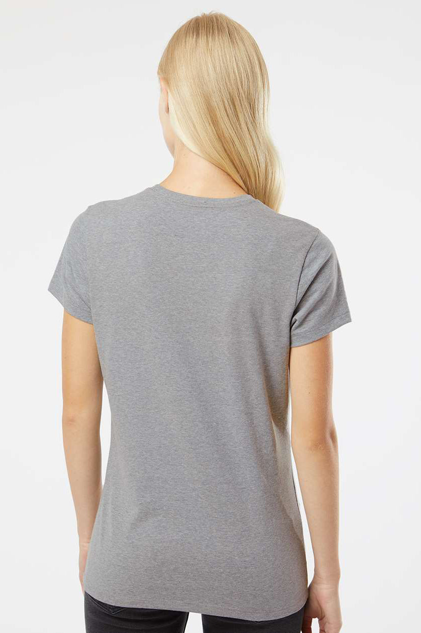 Kastlfel 2021 Womens Recycled Soft Short Sleeve Crewneck T-Shirt Steel Grey Model Back