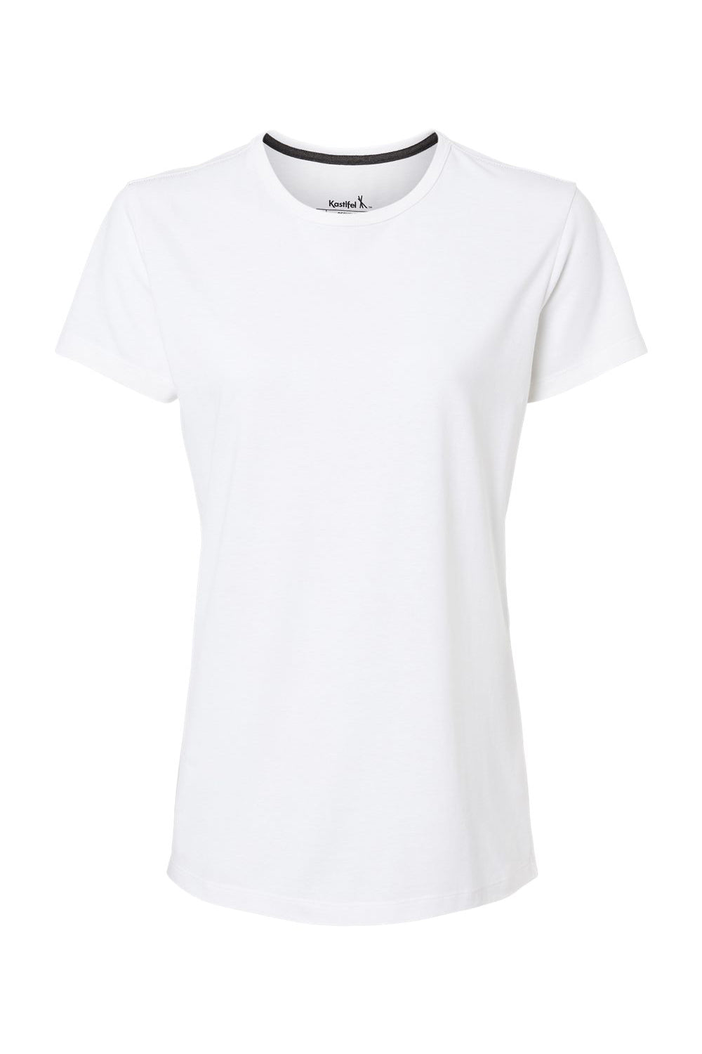 Kastlfel 2021 Womens RecycledSoft Short Sleeve Crewneck T-Shirt White Flat Front