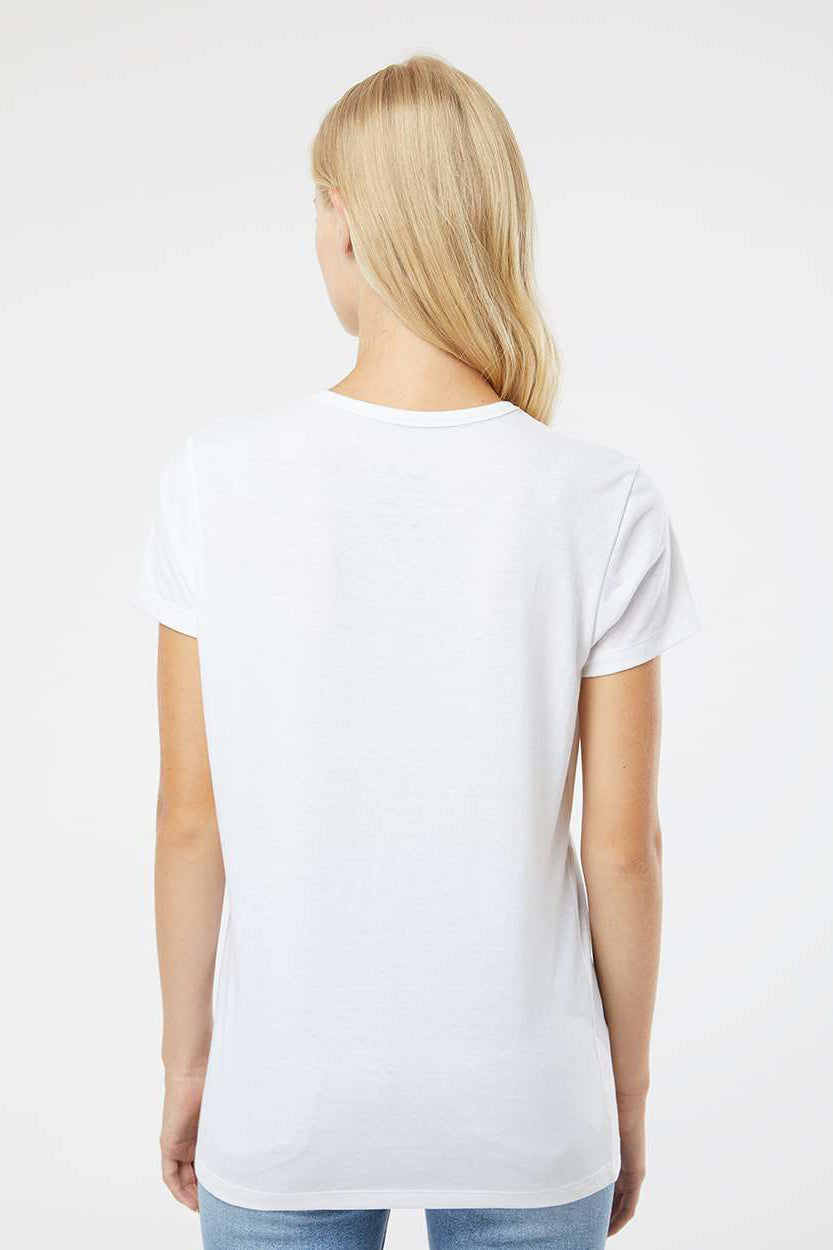 Kastlfel 2021 Womens Recycled Soft Short Sleeve Crewneck T-Shirt White Model Back