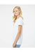 Kastlfel 2021 Womens RecycledSoft Short Sleeve Crewneck T-Shirt White Model Side