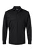 Paragon 110 Mens Prescott Moisture Wicking Long Sleeve Polo Shirt Black Flat Front