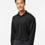 Paragon Mens Prescott Moisture Wicking Long Sleeve Polo Shirt - Black - NEW