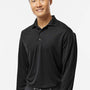 Paragon Mens Prescott Moisture Wicking Long Sleeve Polo Shirt - Black