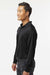 Paragon 110 Mens Prescott Moisture Wicking Long Sleeve Polo Shirt Black Model Side