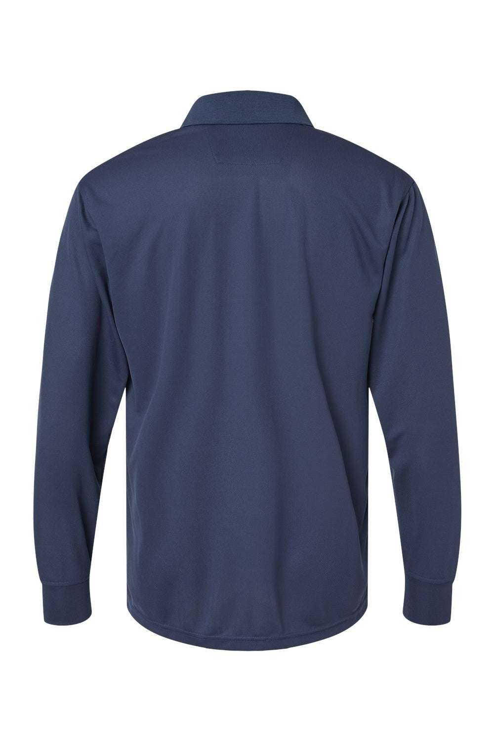 Paragon 110 Mens Prescott Long Sleeve Polo Shirt Navy Blue Flat Back