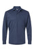 Paragon 110 Mens Prescott Moisture Wicking Long Sleeve Polo Shirt Navy Blue Flat Front