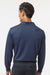 Paragon 110 Mens Prescott Moisture Wicking Long Sleeve Polo Shirt Navy Blue Model Back