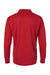 Paragon 110 Mens Prescott Moisture Wicking Long Sleeve Polo Shirt Red Flat Back
