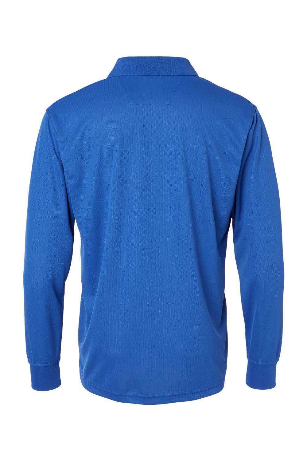 Paragon 110 Mens Prescott Moisture Wicking Long Sleeve Polo Shirt Royal Blue Flat Back