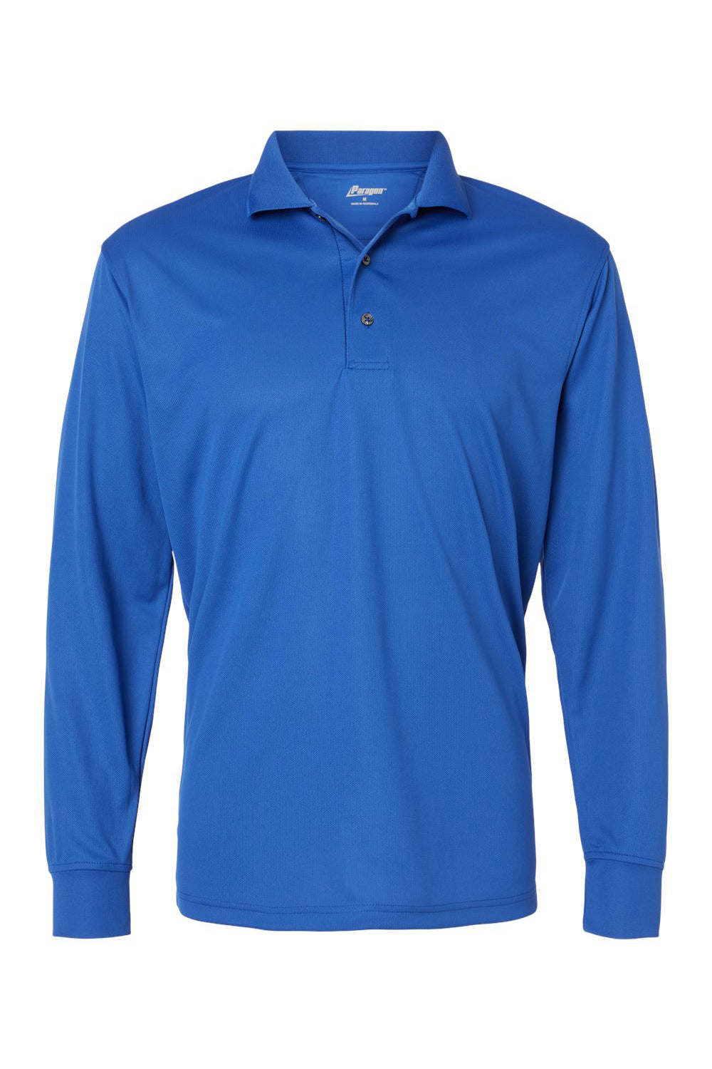 Paragon 110 Mens Prescott Long Sleeve Polo Shirt Royal Blue Flat Front