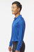 Paragon 110 Mens Prescott Moisture Wicking Long Sleeve Polo Shirt Royal Blue Model Side
