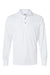 Paragon 110 Mens Prescott Long Sleeve Polo Shirt White Flat Front