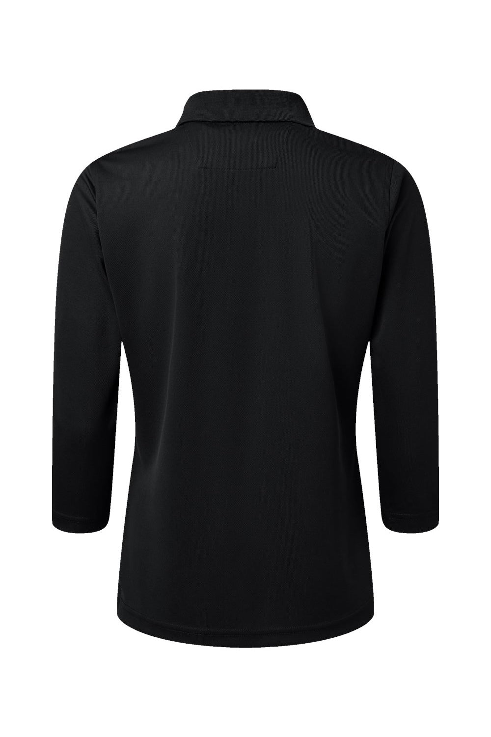 Paragon 120 Womens Lady Palm 3/4 Sleeve Polo Shirt Black Flat Back