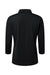 Paragon 120 Womens Lady Palm Moisture Wicking 3/4 Sleeve Polo Shirt Black Flat Back