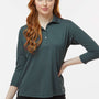 Paragon Womens Lady Palm Moisture Wicking 3/4 Sleeve Polo Shirt - Carbon Grey