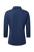 Paragon 120 Womens Lady Palm Moisture Wicking 3/4 Sleeve Polo Shirt Navy Blue Flat Back