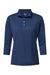 Paragon 120 Womens Lady Palm Moisture Wicking 3/4 Sleeve Polo Shirt Navy Blue Flat Front