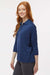Paragon 120 Womens Lady Palm Moisture Wicking 3/4 Sleeve Polo Shirt Navy Blue Model Side