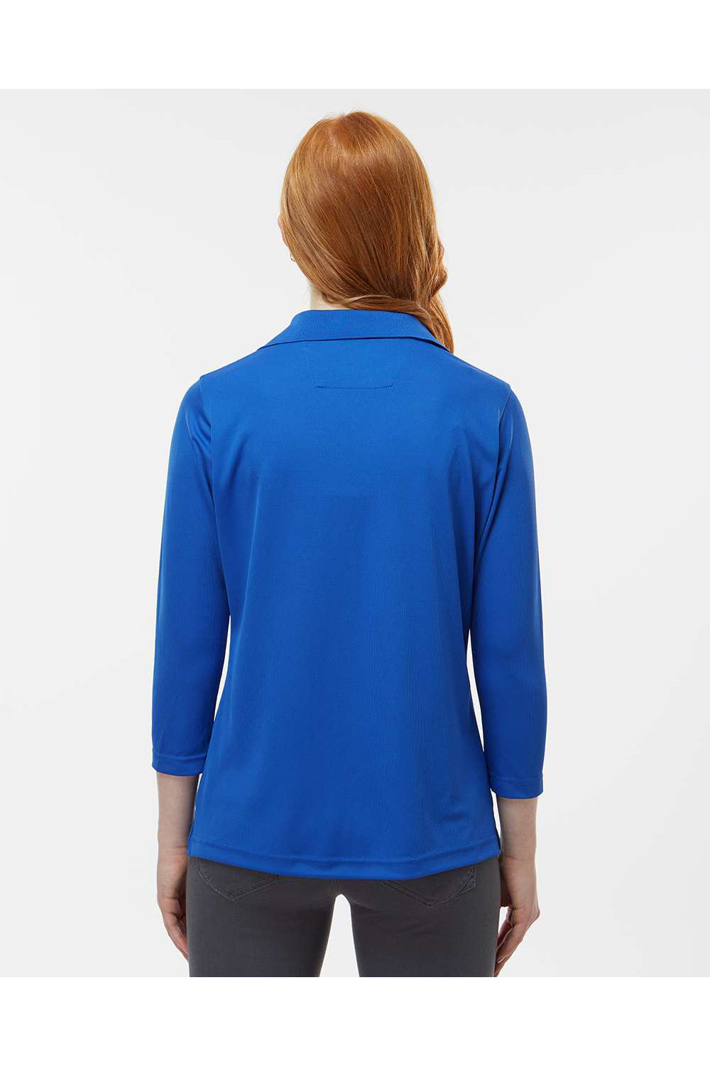 Paragon 120 Womens Lady Palm 3/4 Sleeve Polo Shirt Royal Blue Model Back