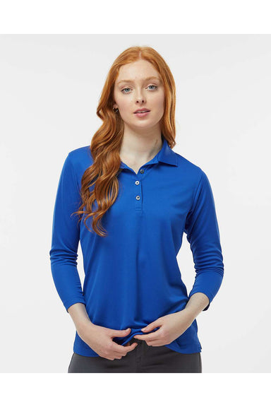 Paragon 120 Womens Lady Palm 3/4 Sleeve Polo Shirt Royal Blue Model Front