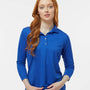 Paragon Womens Lady Palm Moisture Wicking 3/4 Sleeve Polo Shirt - Royal Blue - NEW